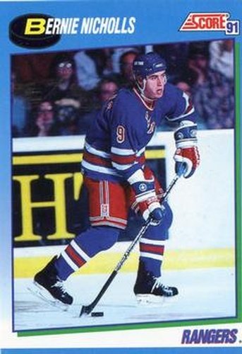#460 Bernie Nicholls - New York Rangers - 1991-92 Score Canadian Hockey