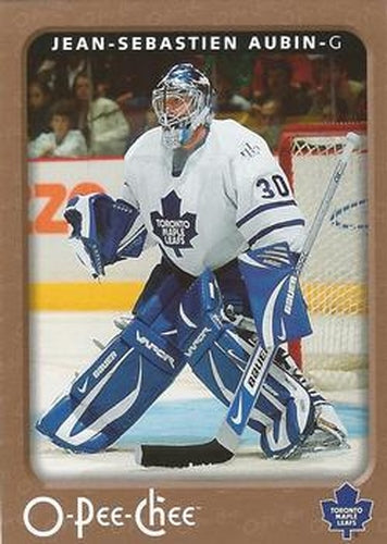 #460 Jean-Sebastien Aubin - Toronto Maple Leafs - 2006-07 O-Pee-Chee Hockey