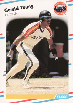 #460 Gerald Young - Houston Astros - 1988 Fleer Baseball