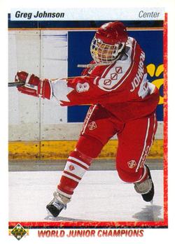 #460 Greg Johnson - Canada - 1990-91 Upper Deck Hockey