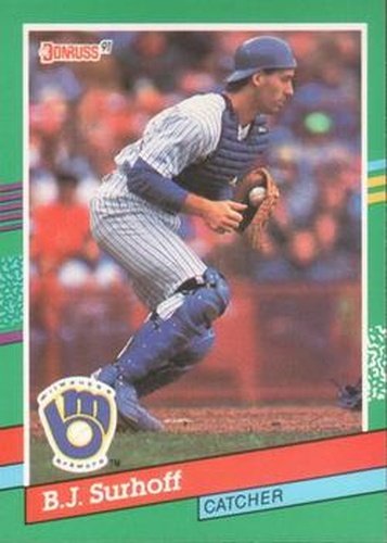 #460 B.J. Surhoff - Milwaukee Brewers - 1991 Donruss Baseball