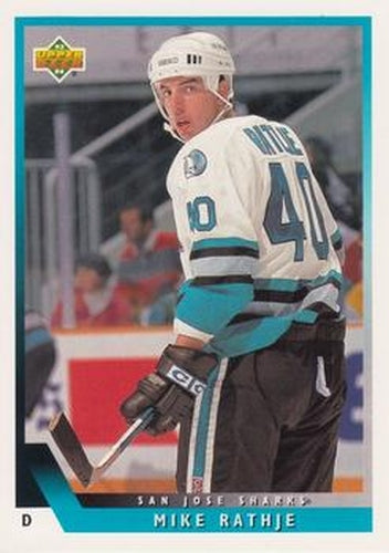 #460 Mike Rathje - San Jose Sharks - 1993-94 Upper Deck Hockey