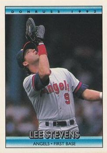 #460 Lee Stevens - California Angels - 1992 Donruss Baseball