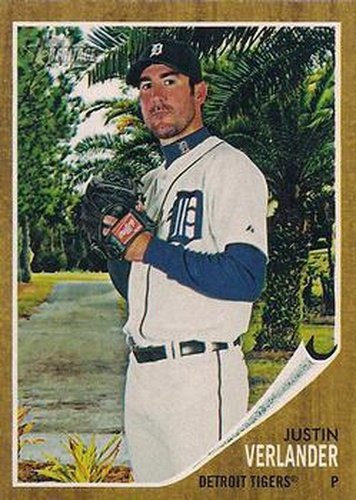#460 Justin Verlander - Detroit Tigers - 2011 Topps Heritage Baseball