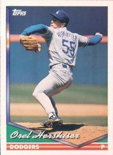 #460 Orel Hershiser - Los Angeles Dodgers - 1994 Topps Baseball