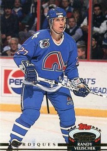 #460 Randy Velischek - Quebec Nordiques - 1992-93 Stadium Club Hockey