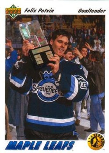 #460 Felix Potvin - Toronto Maple Leafs - 1991-92 Upper Deck Hockey