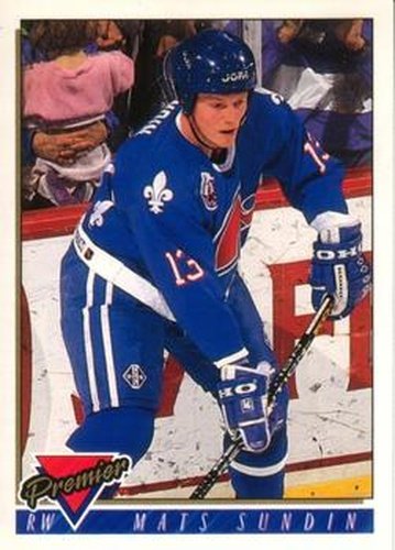 #460 Mats Sundin - Quebec Nordiques - 1993-94 O-Pee-Chee Premier Hockey