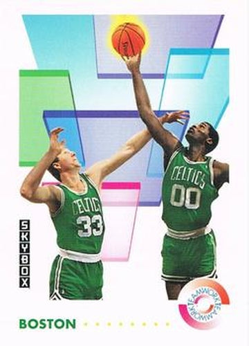 #460 Larry Bird / Robert Parish - Boston Celtics - 1991-92 SkyBox Basketball