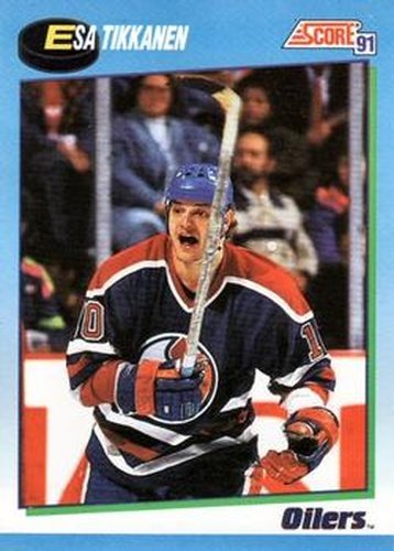 #461 Esa Tikkanen - Edmonton Oilers - 1991-92 Score Canadian Hockey