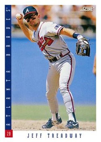 #461 Jeff Treadway - Atlanta Braves - 1993 Score Baseball