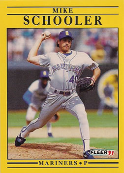 #461 Mike Schooler - Seattle Mariners - 1991 Fleer Baseball