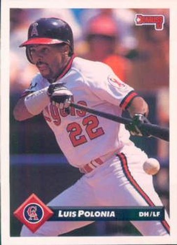 #461 Luis Polonia - California Angels - 1993 Donruss Baseball