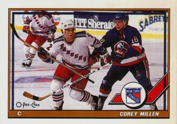 #461 Corey Millen - New York Rangers - 1991-92 O-Pee-Chee Hockey