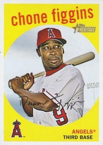 #461 Chone Figgins - Los Angeles Angels - 2008 Topps Heritage Baseball