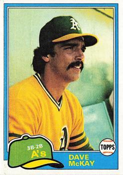 #461 Dave McKay - Oakland Athletics - 1981 Topps Baseball