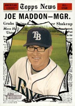 #461 Joe Maddon MGR, - Tampa Bay Rays - 2010 Topps Heritage Baseball