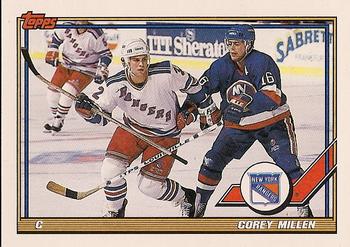 #461 Corey Millen - New York Rangers - 1991-92 Topps Hockey