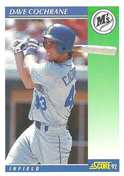 #461 Dave Cochrane - Seattle Mariners - 1992 Score Baseball