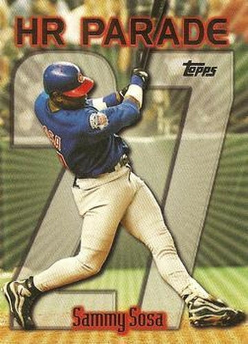 #461aa Sammy Sosa - VAR: HR 27 - Chicago Cubs - 1999 Topps Baseball