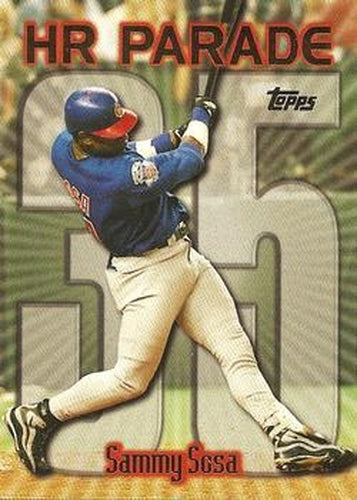 #461ai Sammy Sosa - VAR: HR 35 - Chicago Cubs - 1999 Topps Baseball