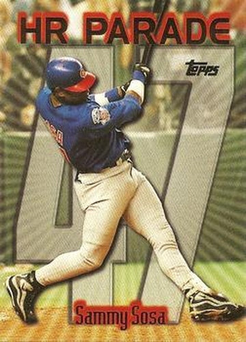 #461au Sammy Sosa - VAR: HR 47 - Chicago Cubs - 1999 Topps Baseball