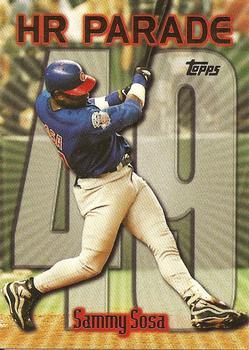 #461aw Sammy Sosa - VAR: HR 49 - Chicago Cubs - 1999 Topps Baseball