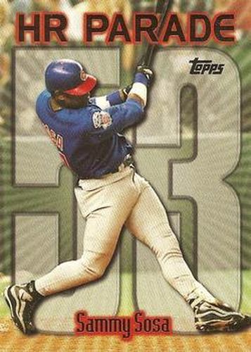 #461ba Sammy Sosa - VAR: HR 53 - Chicago Cubs - 1999 Topps Baseball