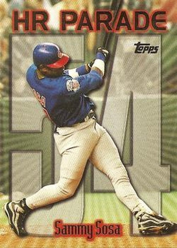 #461bb Sammy Sosa - VAR: HR 54 - Chicago Cubs - 1999 Topps Baseball