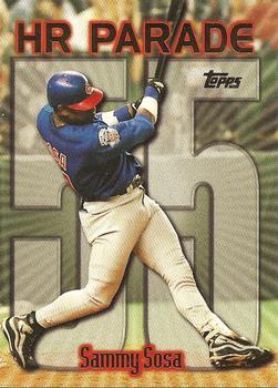 #461bc Sammy Sosa - VAR: HR 55 - Chicago Cubs - 1999 Topps Baseball