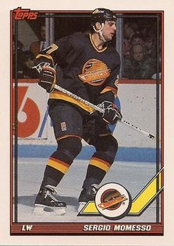 #462 Sergio Momesso - Vancouver Canucks - 1991-92 Topps Hockey