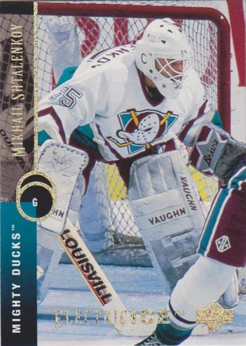 #462 Mikhail Shtalenkov - Anaheim Mighty Ducks - 1994-95 Upper Deck Hockey - Electric Ice