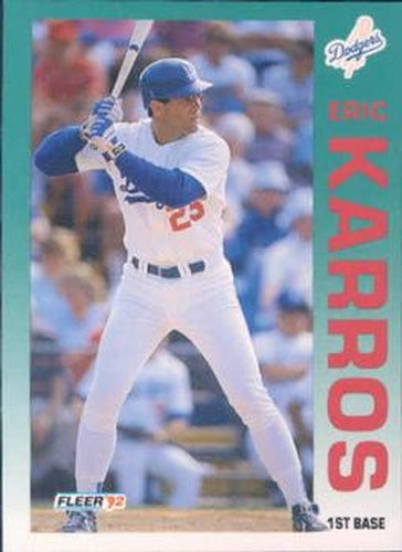#462 Eric Karros - Los Angeles Dodgers - 1992 Fleer Baseball