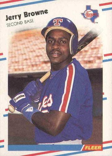 #462 Jerry Browne - Texas Rangers - 1988 Fleer Baseball