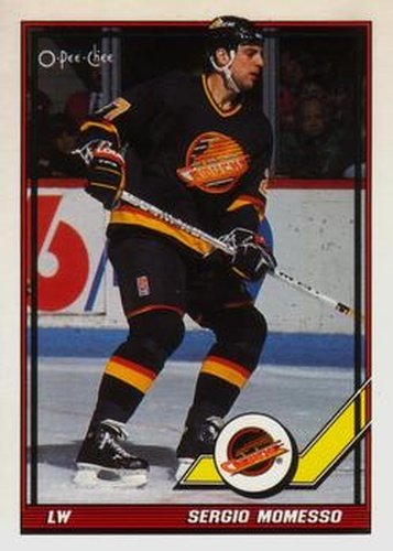 #462 Sergio Momesso - Vancouver Canucks - 1991-92 O-Pee-Chee Hockey