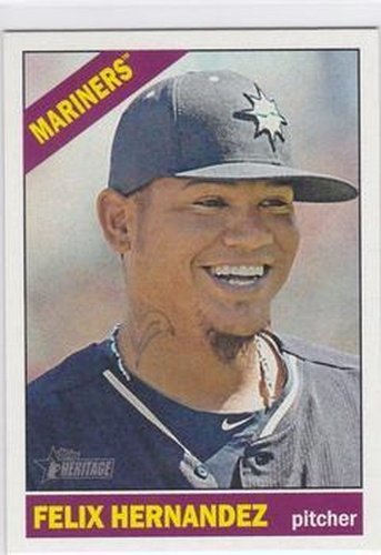 #462a Felix Hernandez - Seattle Mariners - 2015 Topps Heritage Baseball