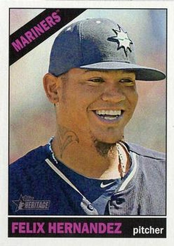 #462b Felix Hernandez - Seattle Mariners - 2015 Topps Heritage Baseball