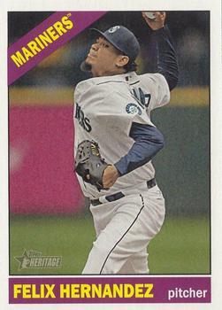 #462c Felix Hernandez - Seattle Mariners - 2015 Topps Heritage Baseball