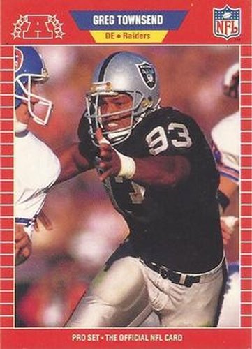 #463 Greg Townsend - Los Angeles Raiders - 1989 Pro Set Football