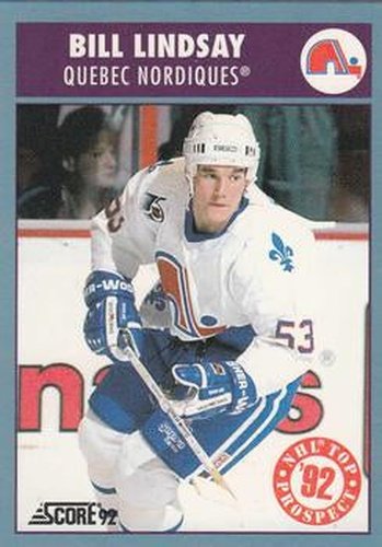 #463 Bill Lindsay - Quebec Nordiques - 1992-93 Score Canadian Hockey