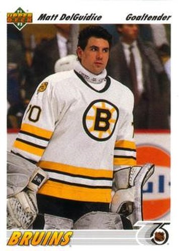 #463 Matt DelGuidice - Boston Bruins - 1991-92 Upper Deck Hockey