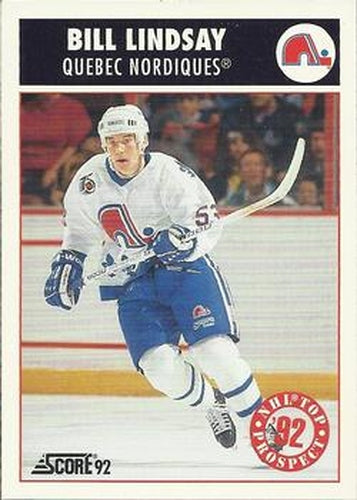 #463 Bill Lindsay - Quebec Nordiques - 1992-93 Score USA Hockey