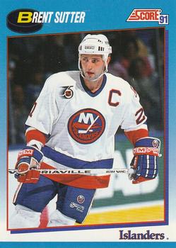 #463 Brent Sutter - New York Islanders - 1991-92 Score Canadian Bilingual Hockey