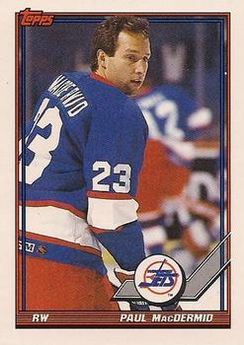 #463 Paul MacDermid - Winnipeg Jets - 1991-92 Topps Hockey