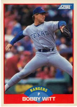 #463 Bobby Witt - Texas Rangers - 1989 Score Baseball