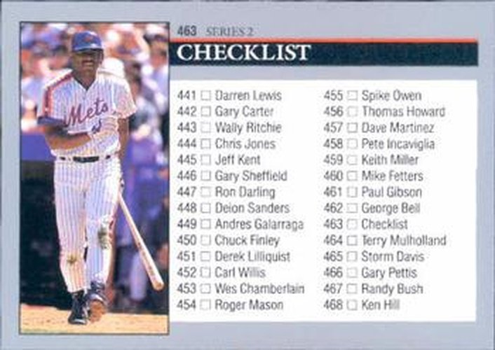 #463 Bobby Bonilla - New York Mets - 1992 Leaf Baseball