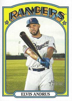 #463 Elvis Andrus - Texas Rangers - 2021 Topps Heritage Baseball