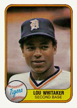 #463 Lou Whitaker - Detroit Tigers - 1981 Fleer Baseball