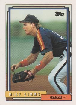 #463 Mike Simms - Houston Astros - 1992 Topps Baseball