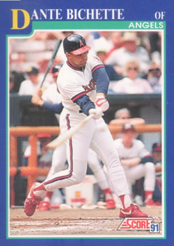 #463 Dante Bichette - California Angels - 1991 Score Baseball